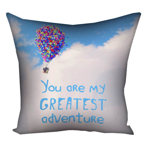 Подушка габардинова з принтом You are greatest adventure 50x50 см (5P_LP370)