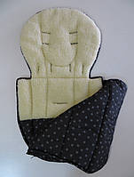 Конверт, чохол зимовий графіт зі сніжинками