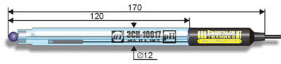 Комбінований рН-електрод ЕСК-10617 промисловий