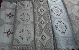 Ажурна скатертина з ручною стрічковою вишивкою, 150х220см, фото 6