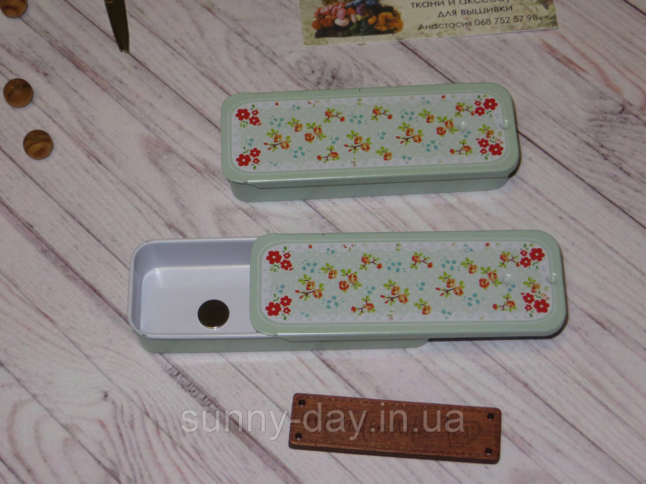 Жерстяна коробочка з висувною кришкою (гольниця)No12