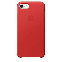 Красный кожаный чехол для iPhone 7, 8