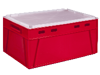 Пластиковый мясной контейнер 600 x 400 x 280 Красный (вторсырье)