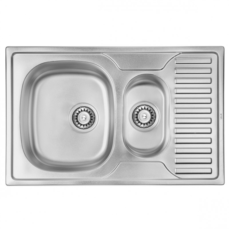 Кухонна мийка ULA 7301 ZS Satin 08 (мийка 7850 нерж.) подвійна