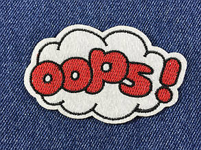 Нашивка OOOPS! 85х54 мм, фото 1