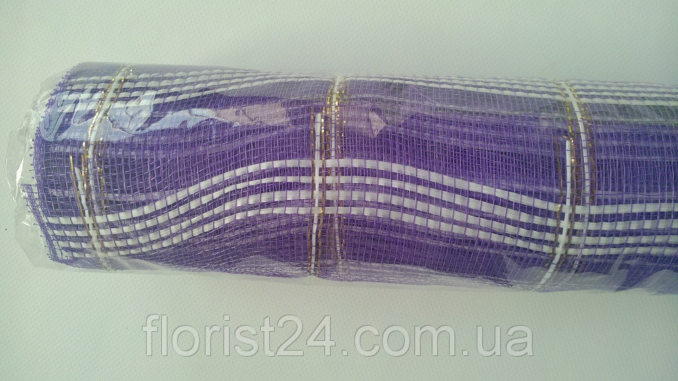 Сетка шотландка флористическая для упаковки фиолетовая - фото 5 - id-p42170310