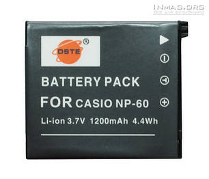 Акумулятор для фотоапарата Casio NP-60, 1200 mAh., фото 1
