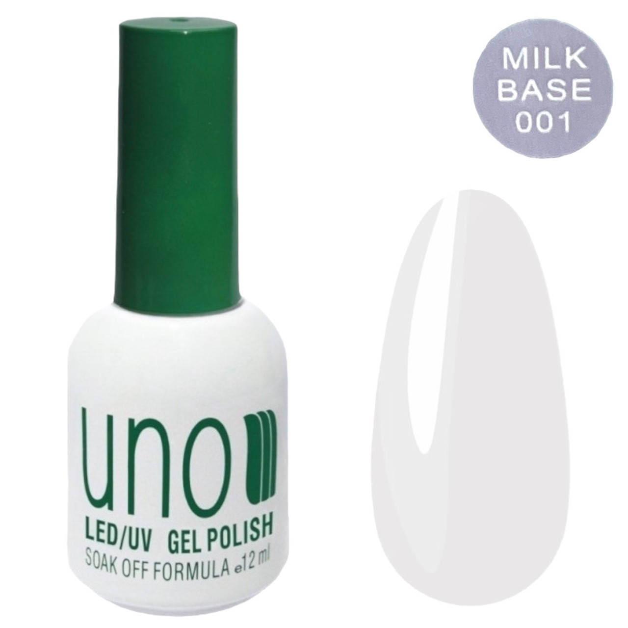 

Базовое цветное молочное покрытие UNO Milk Base 001 для гель-лака, 12 мл., №