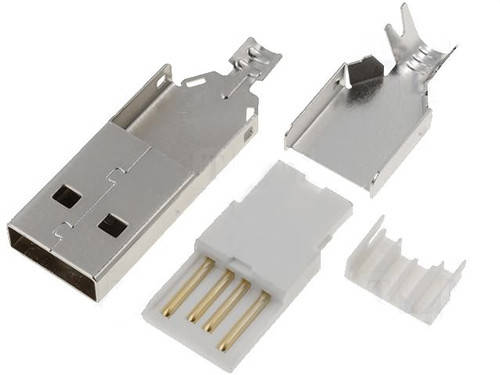 

USBA-W Разъем: USB A; вилка; под пайку