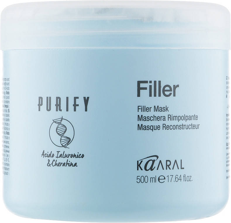 

Маска-філер для волосся з кератином і гіалуроновою кислотою Kaaral Purify Filler Mask 500 мл