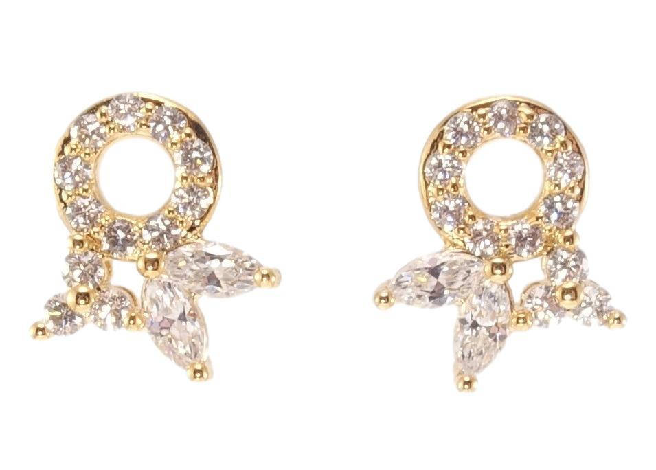 

Серьги Xuping Позолота 18K гвоздики (пусеты) "Колечки с цветочным узором"