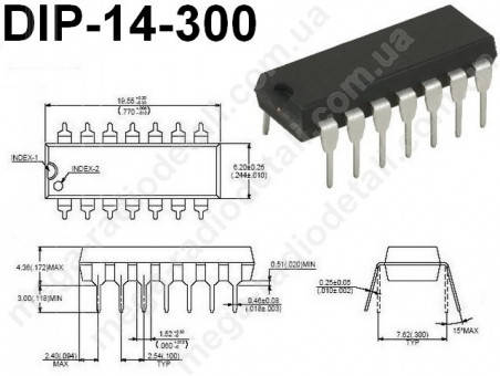 

Микросхема LM324N DIP-14 (KA324)
