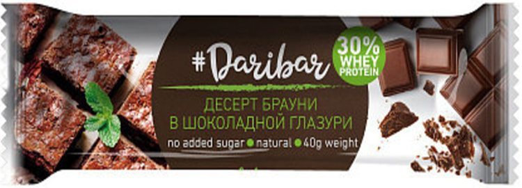 

Протеиновый батончик в шоколадной глазури DariBar Брауни (40 грамм)