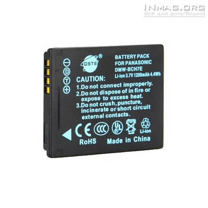 Акумулятор для фотоапарата Panasonic DMW-BCH7, 1200 mAh., фото 2