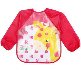 Слинявчик з рукавами для творчості Жирафик без кишені (02211)