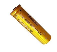 2шт Акумулятор Li-Ion Bailong 18650 8800 mAh 4.2 V Gold, фото 4