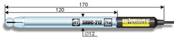 Електрод натрій-селективний ЕЛІС-212Na промислово-лабораторний
