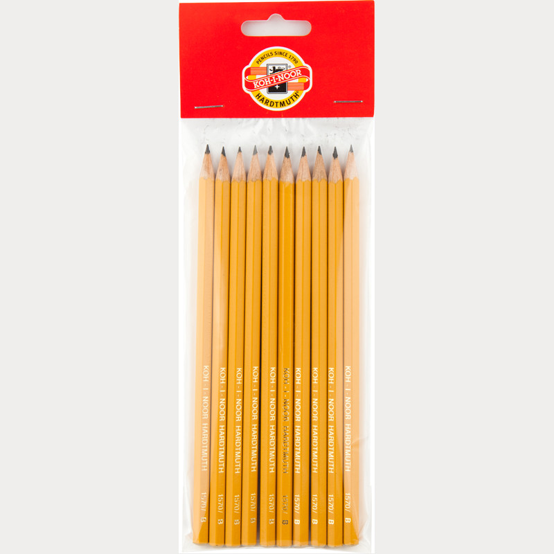 Олівець графітний 1570 В (полібег 10 шт)