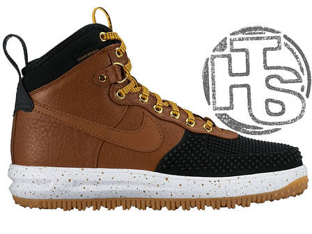 Чоловічі кросівки Nike Lunar Force 1 Duckboot Black Light British Tan Gold 805899-004, фото 2