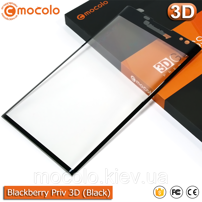 3D Захисне скло Mocolo Blackberry Priv (Black)