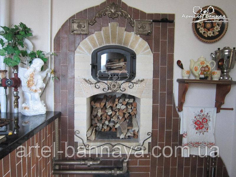 Скляні дверцята для каміна/печі для печі, барбекю, каміна, фото 1