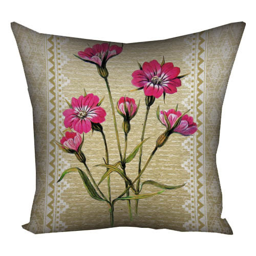 Подушка з принтом габардинова Ботанічні квіти 30x30 (3P_BOT009), фото 1