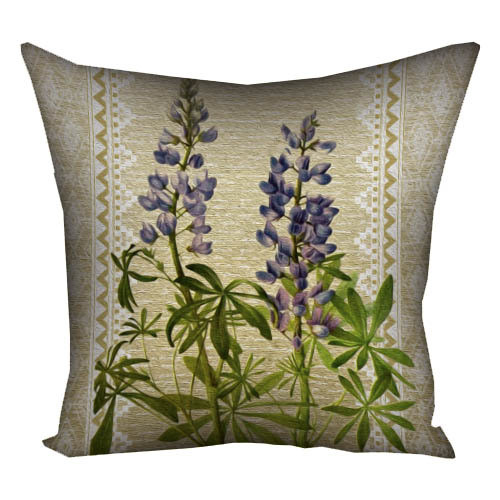 Подушка з принтом габардинова Ботанічні квіти 30x30 (3P_BOT010), фото 1