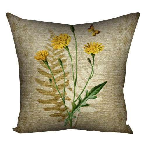 Подушка з принтом габардинова Ботанічні квіти 30x30 (3P_BOT016), фото 1