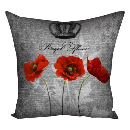 Подушка з принтом габардинова Royal flower 30x30 (3P_BOT018), фото 1