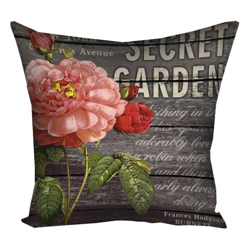 Подушка з принтом габардинова Secret garden 30x30 (3P_BOT027), фото 1
