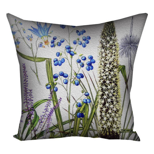 Подушка з принтом габардинова Ботанічні квіти 30x30 (3P_BOT050), фото 1