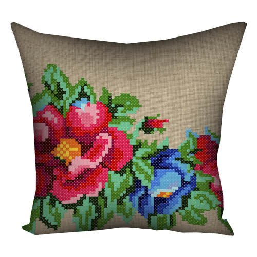 Подушка з принтом габардинова Квіткова Україна 50x50 (5P_15UKR039), фото 1