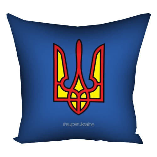 Подушка з принтом габардинова Super Ukraine 50x50 (5P_UKR043), фото 1