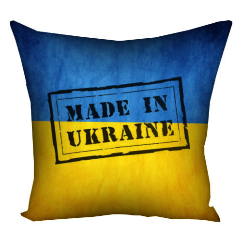 Подушка з принтом габардинова Made in Ukraine 50x50 (5P_UKR048), фото 1
