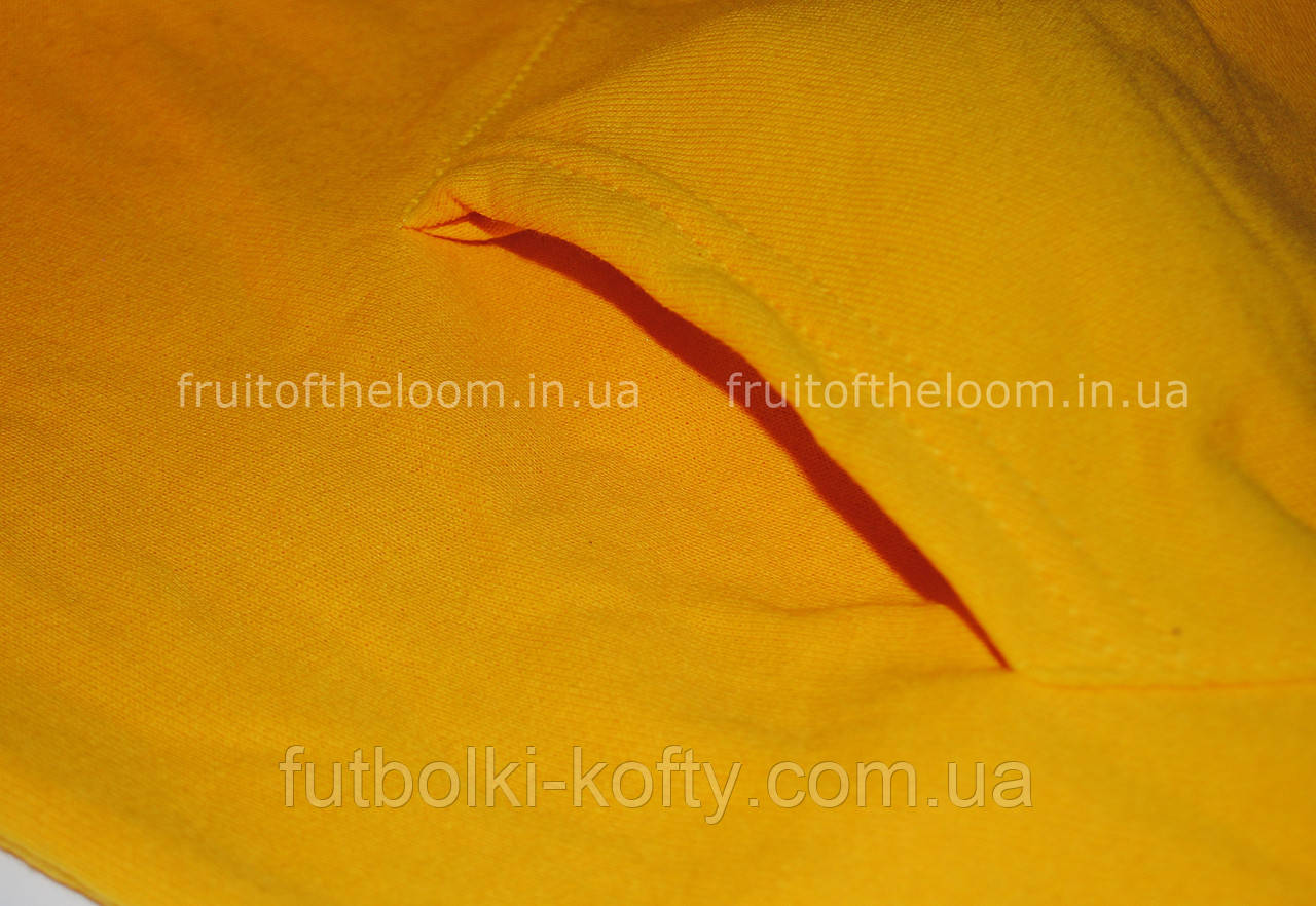 Женская классическая толстовка с капюшоном Солнечно-жёлтая Fruit Of The Loom 62-038-34 M - фото 6 - id-p335625875