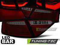 Фонари стопы диодная LED оптика Audi A5 Coupe красно-тонированная