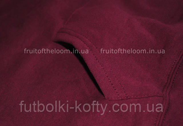 Бордова жіноча класична толстовка з капюшоном