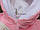 Чоловічок дитячий теплий рожевий + шапочка, 56-62 р., (велюр-махра з довязом), фото 5