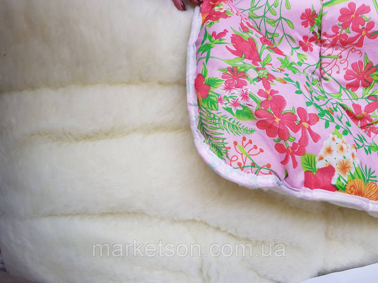 Тепла ковдра з овчини відкрита 195х215. Бавовна. Кольори різні.