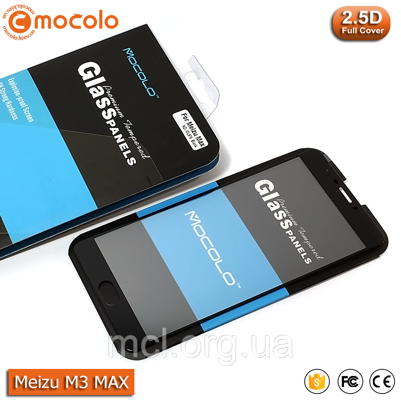 Захисне скло Mocolo Meizu M3 MAX (Black)