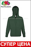 Чоловіча толстовка зелена кофта на блискавці з капюшоном Lightweight hooded sweat jacket Fruit of the Loom,S, фото 6