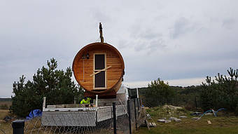 Отзыв и благодарность из Львова о деревянной бане-бочке. 6