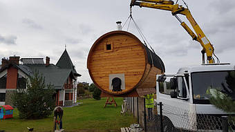 Отзыв и благодарность из Львова о деревянной бане-бочке. 7