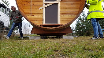 Отзыв и благодарность из Львова о деревянной бане-бочке. 9