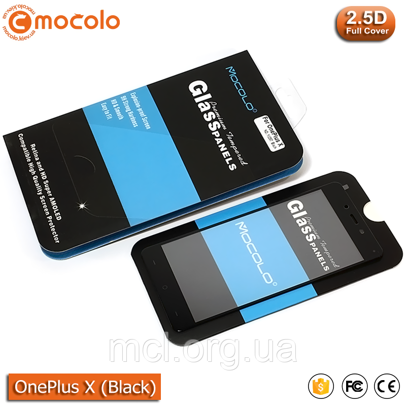 Захисне скло Mocolo OnePlus X (Black), фото 1