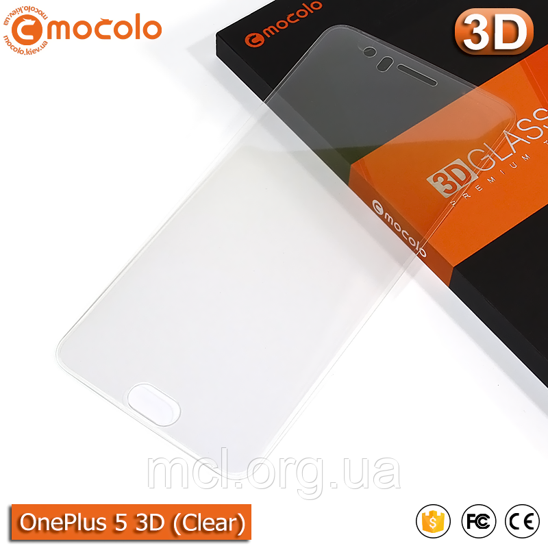 Захисне скло Mocolo OnePlus 5 3D (Clear)