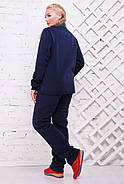 Жіночий теплий спортивний костюм Ніколетт / розмір 52-62, колір темно синій, фото 2