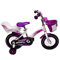 Детский велосипед CROSSER KIDS BIKE C-3 ,16" Белый/фиолетовый