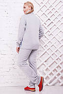 Жіночий теплий спортивний костюм Ніколетт / розмір 52-62, колір світло сірий, фото 3