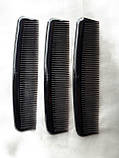 Гребінець для волосся чорний пластмасовий, фото 2